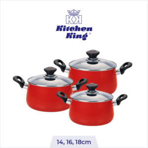 Nonstick stylish belly pots. nonstick cooking pots. baby cooking pots. nonstick cookware brand in Pakistan. nonstick pots. nonstick cookware set price in Pakistan.