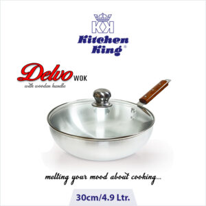 Silver Degchi. Silver cookware at best price in Pakistan. Glass Lid cover. karahi with wooden handle. Cookware set price in Pakistan. wooden handle wok