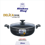 Best quality non stick cookware brand in Pakistan. Delica Wok/Karahi, kitchen king cookware