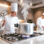 big pressure cooker for catering and restaurant kitchen