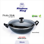 nonstick wok with lid. nonstick karahi. nonstick kadahi price. nonstick. best nonstick karahi price. non stick wok price in pakistan. kitchen king cookware