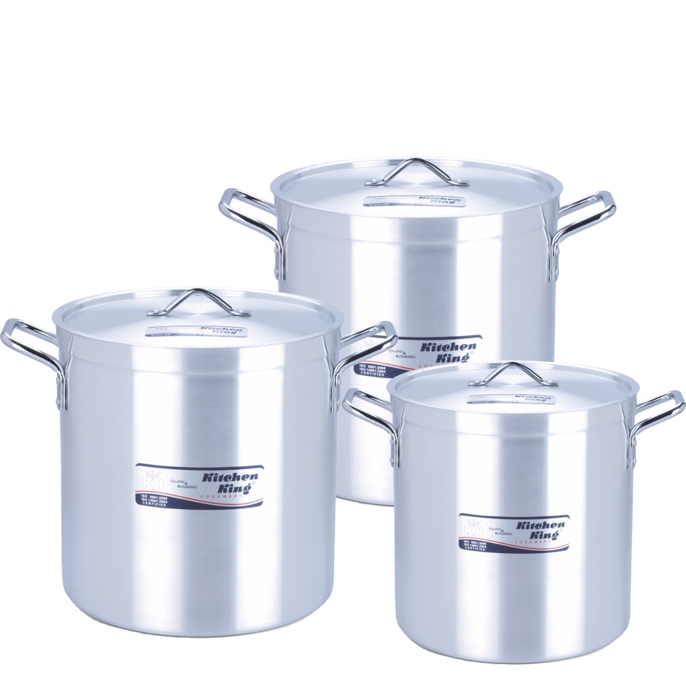 Kitchen King stock pot with thick ground base for professional cooking