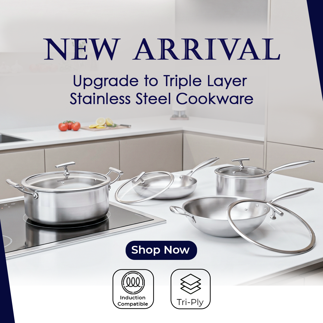 Kitchen King Cookware. Stainless Steel Cooking Pots, Frying Pan, Karahi, Sauce Pan. Best heavy Duty Stainless Steel Cookware.